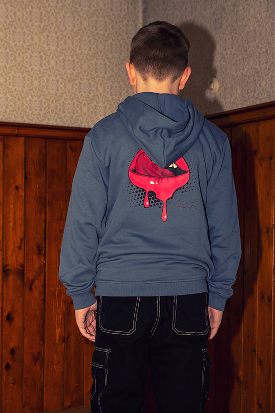 Rote Lippen Hoodie