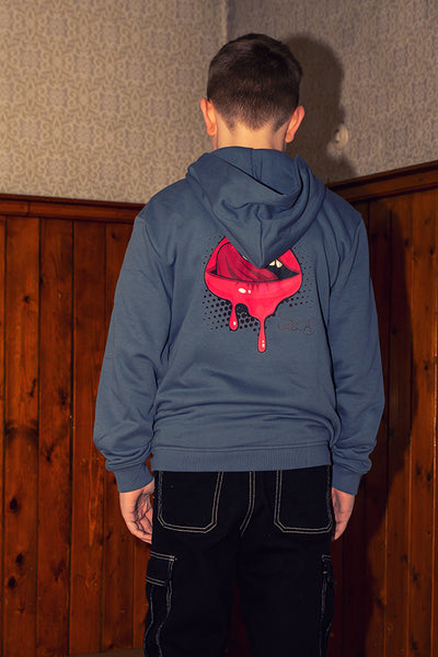 Rote Lippen Hoodie